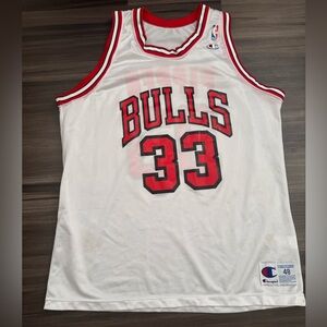 Vintage 90s Champion Chicago Bulls Scottie Pippen #33 Jersey Men’s 48 Large